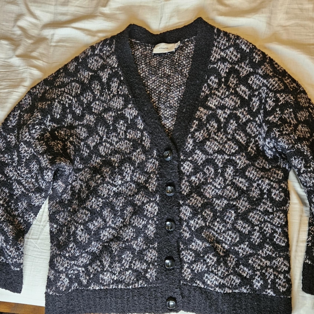 Coach Multicolor Signature Cardigan